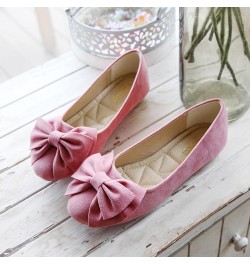 Women's Solid Suede Bowknot Flat Sandals Women Singles Shoes Flat Shoes Casual Dressy Shoes Slip On Work Shoes Red $13.07 San...