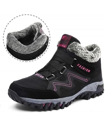 Women's Winter Thermal Boots for Women Waterproof Snow Winter Warm Hiking Shoes Black $24.29 Boots