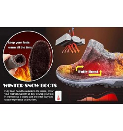 Women's Winter Thermal Boots for Women Waterproof Snow Winter Warm Hiking Shoes Black $24.29 Boots