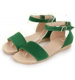 Women Open Toe Ankle Strap Sandals Buckle Breathable Summer Comfort Slingback Ladies Casual Sandal Green $26.99 Sandals