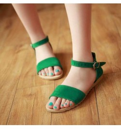 Women Open Toe Ankle Strap Sandals Buckle Breathable Summer Comfort Slingback Ladies Casual Sandal Green $26.99 Sandals