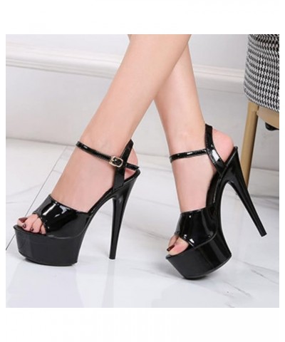 Heeled sandals For Women Closed Toe Water sandals For Women sandals Women Heels sandals Women Comfortable Flat High He B-blac...