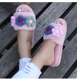 Women's Home Shoes, Indoor Slippers, Winter Warm Fluffy Trim Slides Winter Season Slippers Winter Slippers for Women Washable...