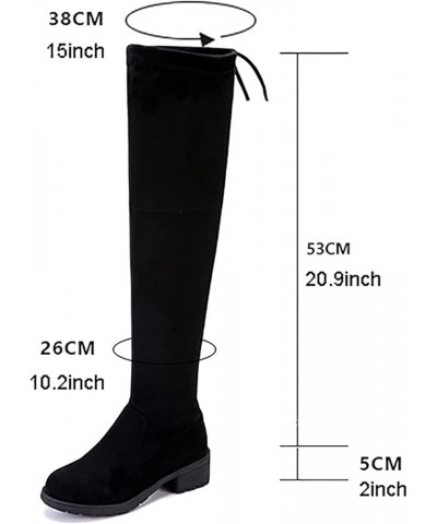 Women's Regular and Wide Calf Vegan Leather Over the Knee Boots Flat Over the Knee Boots for Women Platform Shoes Wide Calf S...