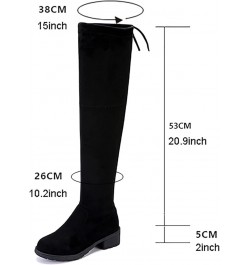 Women's Regular and Wide Calf Vegan Leather Over the Knee Boots Flat Over the Knee Boots for Women Platform Shoes Wide Calf S...