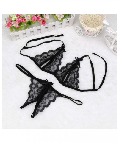 Tank Top Mit Bustier Integriert Lace Women G String Underwear Sexy Bandage Lingerie for Women Panties Black $8.56 Sandals