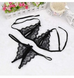 Tank Top Mit Bustier Integriert Lace Women G String Underwear Sexy Bandage Lingerie for Women Panties Black $8.56 Sandals