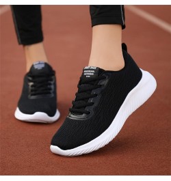 mule sneakers for women, Woemens Outdoor Mesh Sports Shoes Runing Breathable Lace-Up Sneakers Z-03 Black $14.44 Fashion Sneakers