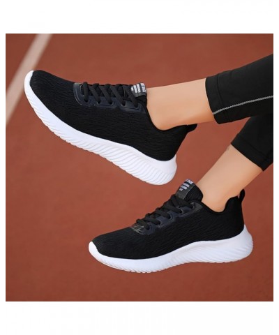 mule sneakers for women, Woemens Outdoor Mesh Sports Shoes Runing Breathable Lace-Up Sneakers Z-03 Black $14.44 Fashion Sneakers