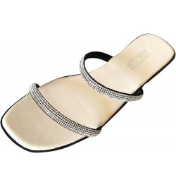 Summer Sandals for Women Flat Wide Width 2023 Comfy Platform Retro Crystal Slippers Beach Travel Flip Flops J-beige $28.01 Sa...