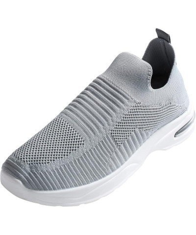 Women's Sneakers Walking Shoes - Sock Sneakers Slip on Mesh Platform Air Cushion Athletic Shoes Work Grey $16.74 Athletic Shoes