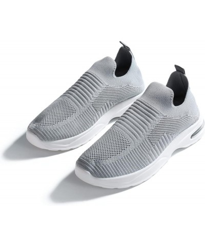 Women's Sneakers Walking Shoes - Sock Sneakers Slip on Mesh Platform Air Cushion Athletic Shoes Work Grey $16.74 Athletic Shoes