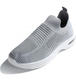 Women's Sneakers Walking Shoes - Sock Sneakers Slip on Mesh Platform Air Cushion Athletic Shoes Work Grey $16.74 Athletic Shoes