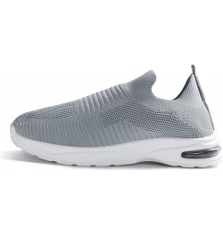 Women's Sneakers Walking Shoes - Sock Sneakers Slip on Mesh Platform Air Cushion Athletic Shoes Work Grey $16.74 Athletic Shoes