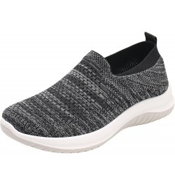 Women's Walking Shoes Sock Sneakers Slip on Mesh Air Cushion Comfortable Wedge Easy Shoes Platform Loafers Qm2-black $12.01 A...