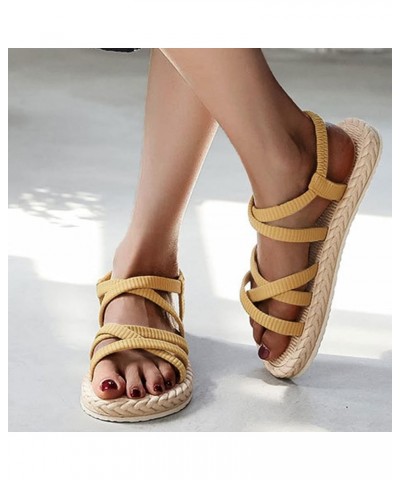 Cute Sandals For Women Flats For Women Flip Flops For Women Foam Slides Platform Slippers Wedge Boots Women Brown Leath Yello...