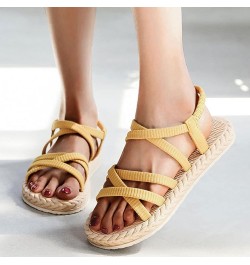 Cute Sandals For Women Flats For Women Flip Flops For Women Foam Slides Platform Slippers Wedge Boots Women Brown Leath Yello...