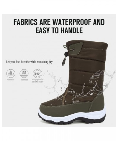 Women's Snow Boots Winter II Water-Resistant Fur Lined Frosty Warm Anti-Slip Boot Olive-1 $35.09 Outdoor Shoes