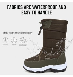 Women's Snow Boots Winter II Water-Resistant Fur Lined Frosty Warm Anti-Slip Boot Olive-1 $35.09 Outdoor Shoes