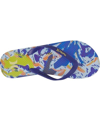 Women's Geo Flip Flops Blue Abstract $9.80 Sandals