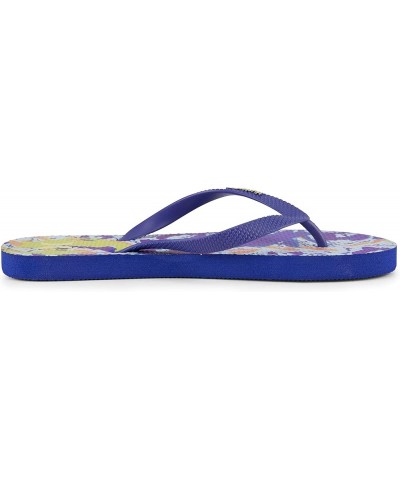 Women's Geo Flip Flops Blue Abstract $9.80 Sandals