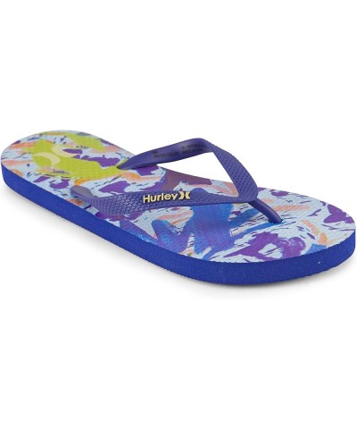 Women's Geo Flip Flops Blue Abstract $9.80 Sandals