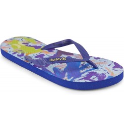 Women's Geo Flip Flops Blue Abstract $9.80 Sandals