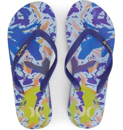 Women's Geo Flip Flops Blue Abstract $9.80 Sandals