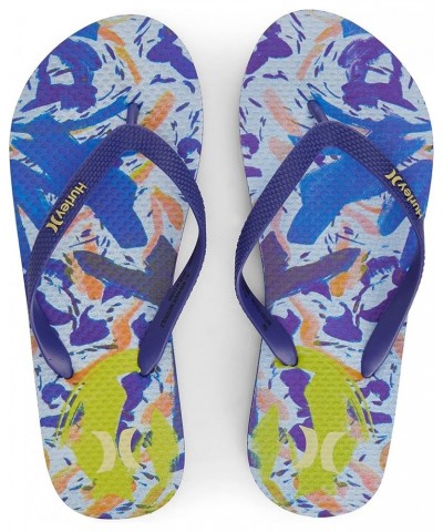 Women's Geo Flip Flops Blue Abstract $9.80 Sandals