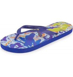 Women's Geo Flip Flops Blue Abstract $9.80 Sandals