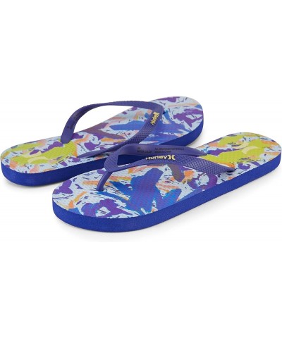 Women's Geo Flip Flops Blue Abstract $9.80 Sandals