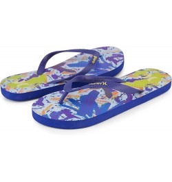 Women's Geo Flip Flops Blue Abstract $9.80 Sandals