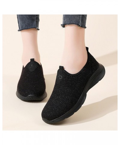 Women Walking Sneakers Athletic Training Shoes Women's Leather Loafers Girls Sneakers Size 2 Black-a $23.97 Athletic Shoes