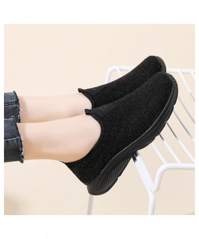 Women Walking Sneakers Athletic Training Shoes Women's Leather Loafers Girls Sneakers Size 2 Black-a $23.97 Athletic Shoes