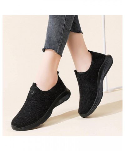 Women Walking Sneakers Athletic Training Shoes Women's Leather Loafers Girls Sneakers Size 2 Black-a $23.97 Athletic Shoes