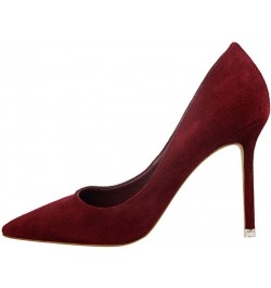 Women's Heels Pump Shoes High-heeled Dress Sandals for Party Burgundy-wxg737 $24.31 Pumps