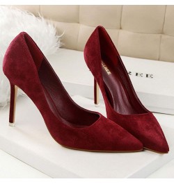 Women's Heels Pump Shoes High-heeled Dress Sandals for Party Burgundy-wxg737 $24.31 Pumps