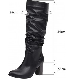 2022 Women's Autumn and Winter New Solid and Snake Print Small Round Head High Heel Medium Boots Over The Knee Boots Wide Cal...