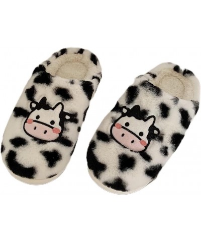 Women's Cute Animal Slippers Kawaii Fluffy Winter Warm Slippers Cow 2 40-41(fit39-40) $21.41 Slippers