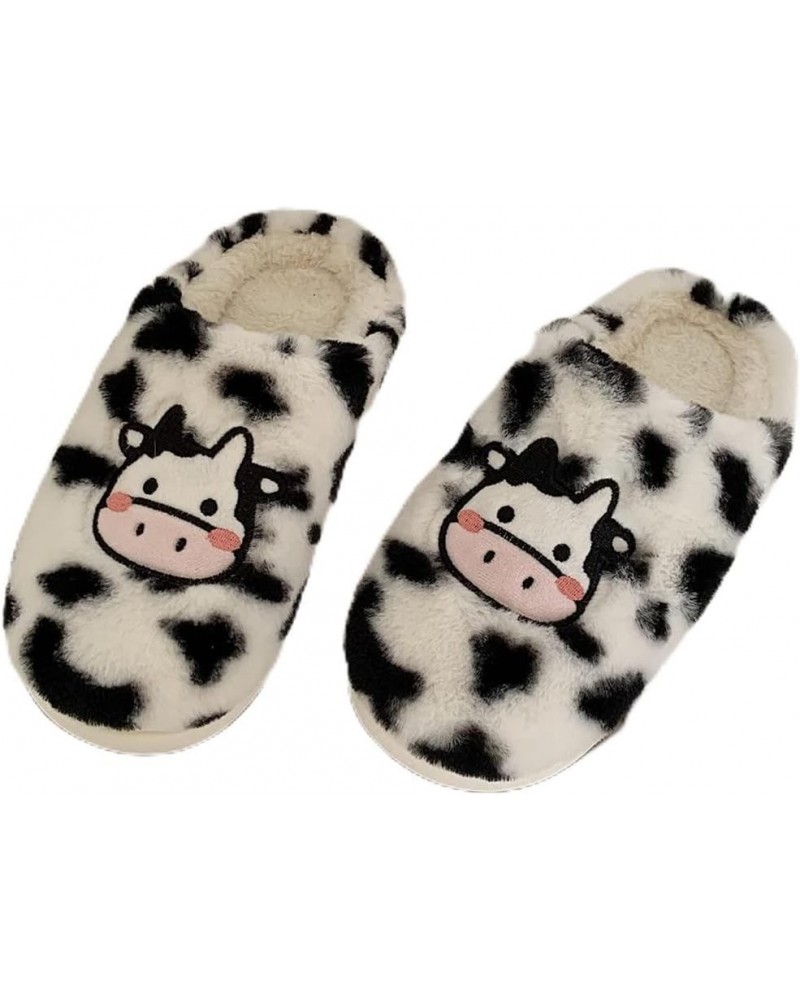 Women's Cute Animal Slippers Kawaii Fluffy Winter Warm Slippers Cow 2 40-41(fit39-40) $21.41 Slippers