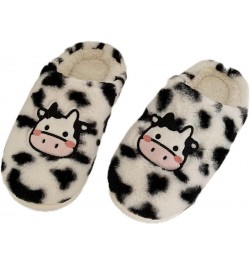 Women's Cute Animal Slippers Kawaii Fluffy Winter Warm Slippers Cow 2 40-41(fit39-40) $21.41 Slippers