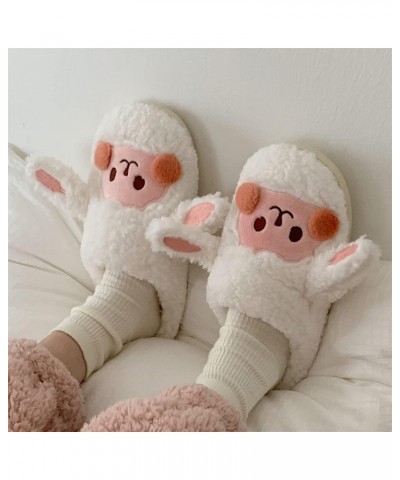 Women's Cute Animal Slippers Kawaii Fluffy Winter Warm Slippers Cow 2 40-41(fit39-40) $21.41 Slippers