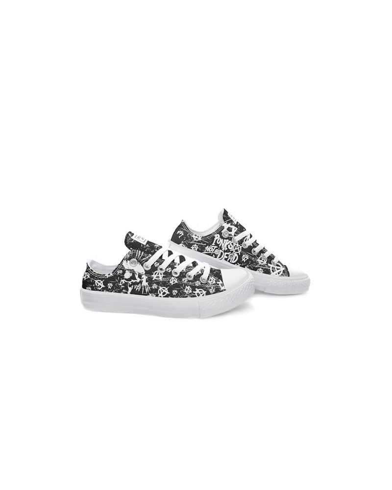 Skull anarchy - Punk is alive Pattern Print Custom Design canvas low top Classic Style Women Fashion Sneakers (10.5) 14.5 $45...