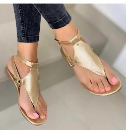 Sandals Womens Sandals Silver Flats Women Sandals Comfortable With Heels Women Flats Comfortable Size Gold-4 $21.80 Sandals