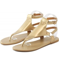 Sandals Womens Sandals Silver Flats Women Sandals Comfortable With Heels Women Flats Comfortable Size Gold-4 $21.80 Sandals