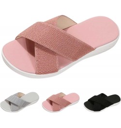 Fashion Spring Summer Women Slippers Flat Soft Sole Open Toe Lightweight Comfortable Solid Sneaker Slippers for Black $15.78 ...