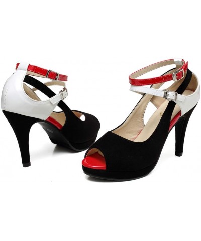 Women's High Heels Shoes Ankle Straps Dress Heeled Sandals Red Belt $19.13 Sandals