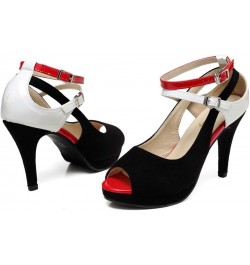 Women's High Heels Shoes Ankle Straps Dress Heeled Sandals Red Belt $19.13 Sandals