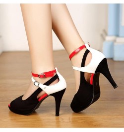 Women's High Heels Shoes Ankle Straps Dress Heeled Sandals Red Belt $19.13 Sandals