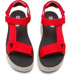 Women's Wedge Sandal Red $55.67 Sandals